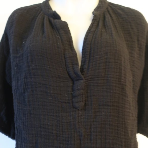 Womens 9Seed Resort Black Gauzy Top P/S * - Picture 4 of 12